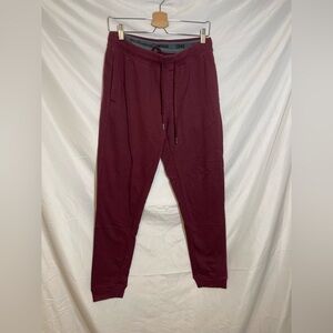 Weatherproof Men's Burgundy Joggers with Drawstring